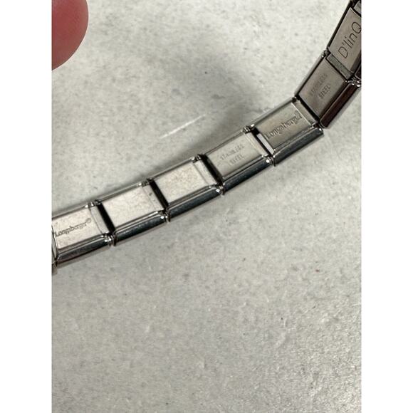 Longanberger Watch Womens 19mm Oval Blue Dial Charm Basket Stretchy New Battery - Picture 13 of 16